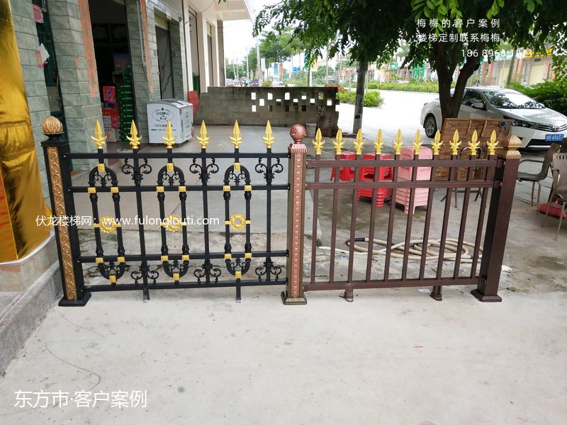 东方市铝艺护栏安装完工实拍-庭院护栏案例