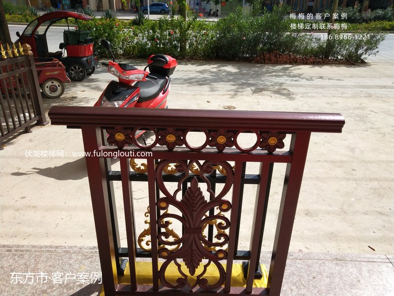 东方,铝艺护栏,铝合金护栏,别墅护栏,楼梯案例