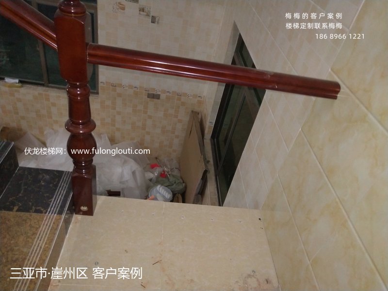 三亚崖州区光花瓶柱楼梯扶手安装完工实拍