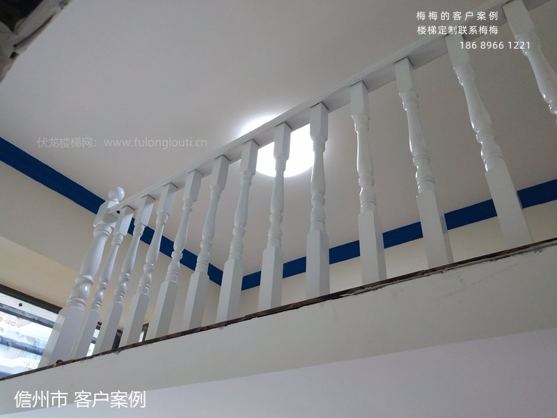 实木扶手,圆小柱,儋州,楼梯扶手,海南楼梯