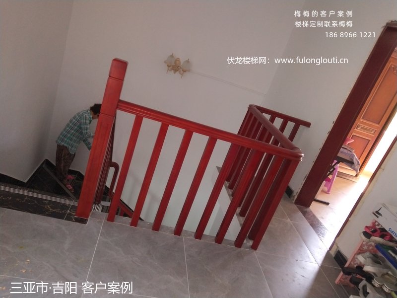 欧式小柱扶手完工实拍-三亚市·吉阳自建房楼梯