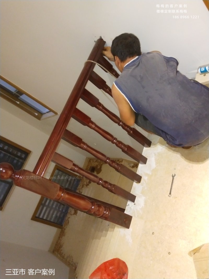 三亚楼梯扶手真实完工案例-自建房实拍