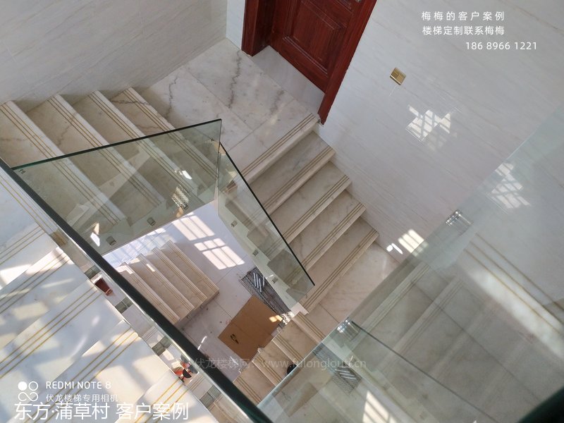 玻璃扶手,玻璃楼梯扶手,东方,蒲草村,海南楼梯