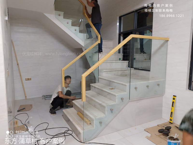 玻璃扶手,玻璃楼梯扶手,东方,蒲草村,海南楼梯