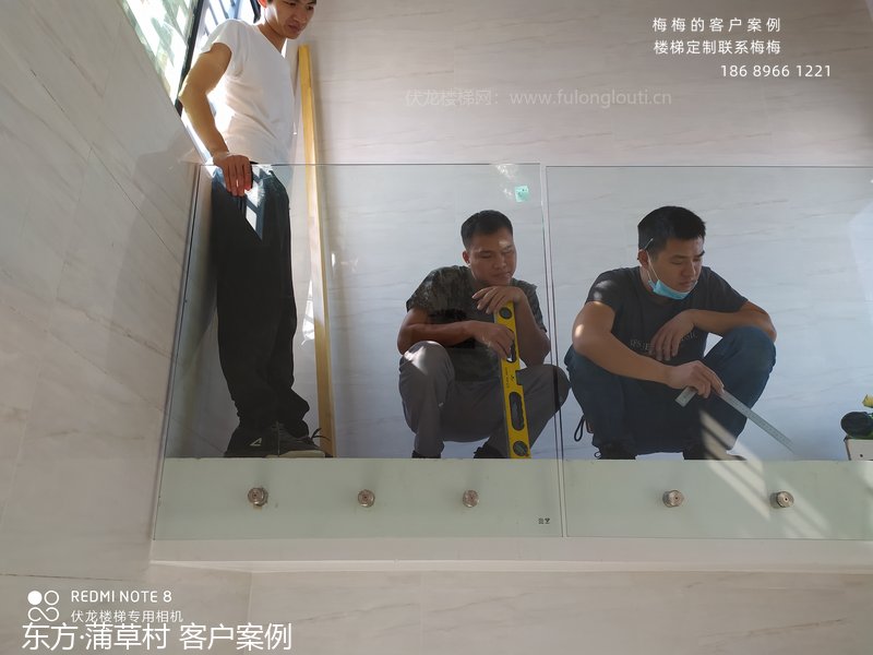 玻璃扶手,玻璃楼梯扶手,东方,蒲草村,海南楼梯
