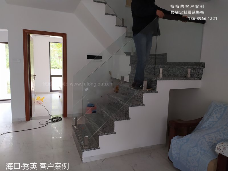 玻璃扶手,玻璃楼梯扶手,海口,海南楼梯