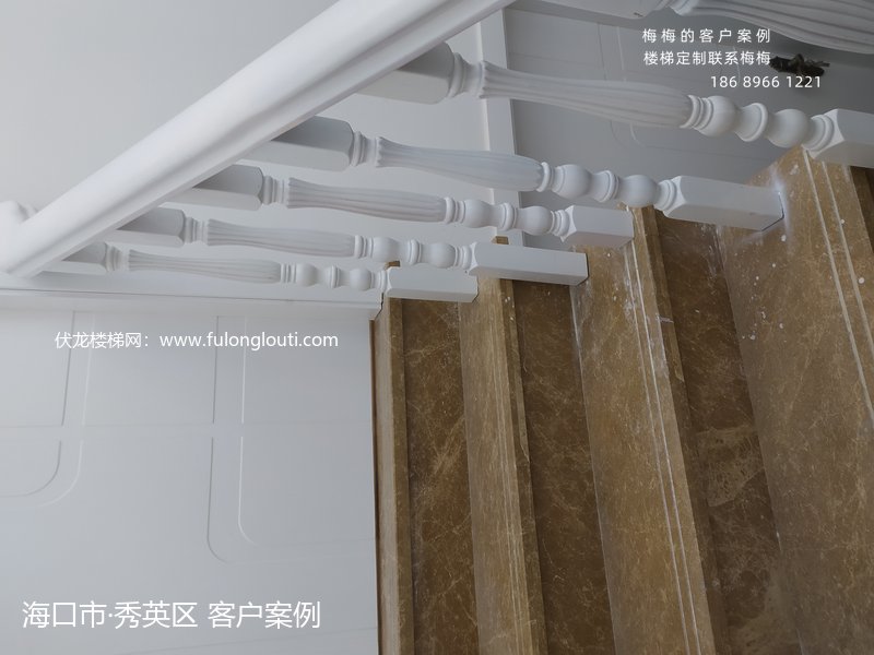 海口,秀英,拉线柱,实木扶手,楼梯案例