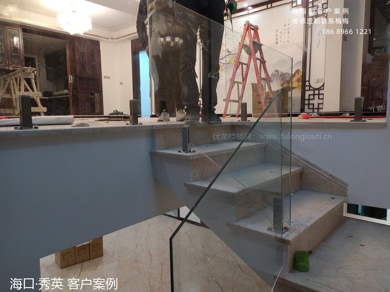玻璃扶手,玻璃楼梯扶手,海口,海南楼梯