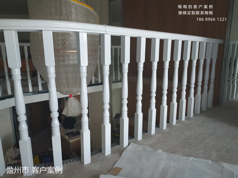 实木扶手,圆小柱,儋州,楼梯扶手,海南楼梯