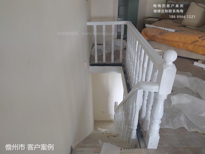 实木扶手,圆小柱,儋州,楼梯扶手,海南楼梯